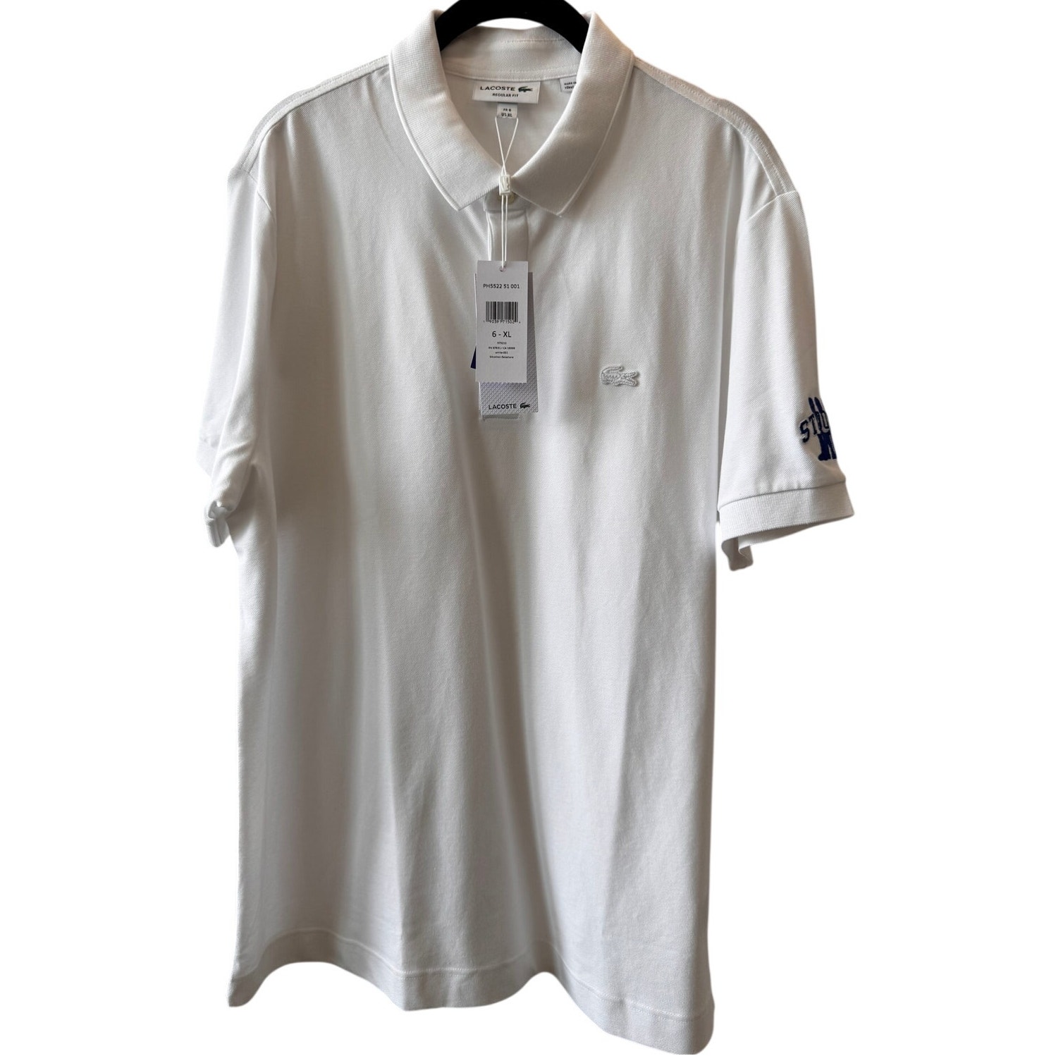 New Lacoste X Men's White Three Stooges Track Days Polo Size Xl